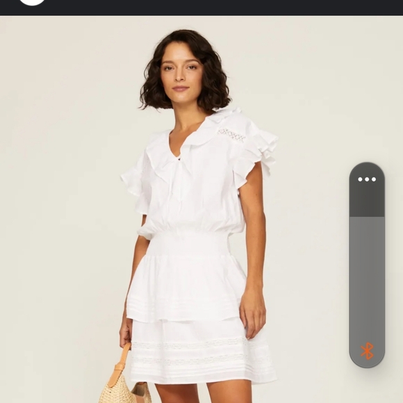 Ralph Lauren 12 Nizaiah dress white ruffle - Picture 2 of 15